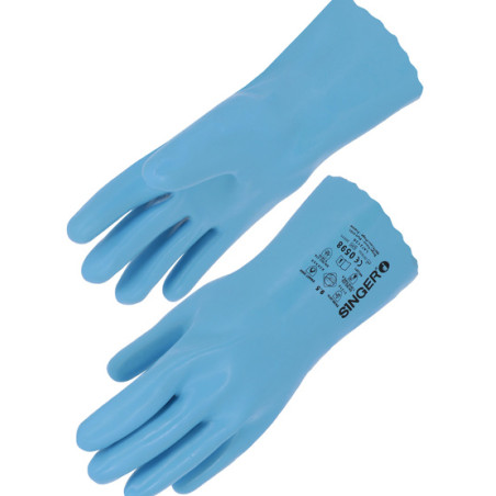 Gant en latex support coton - taille 6,5