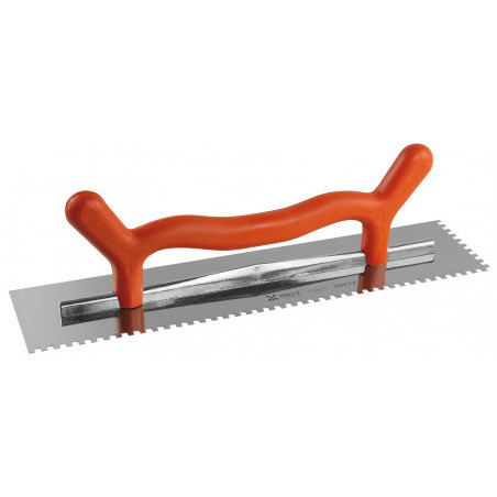 Platoir à deux mains denté lame inox - 50 x 12 cm